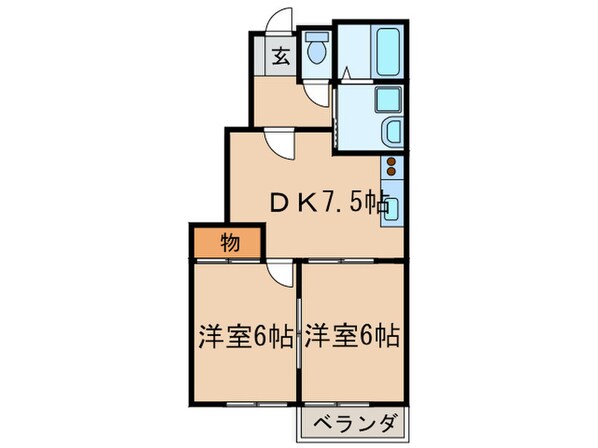 正建ハイツ二東の物件間取画像